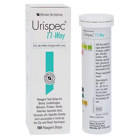 Test Strips Urispec 11-Way, 100/Ea